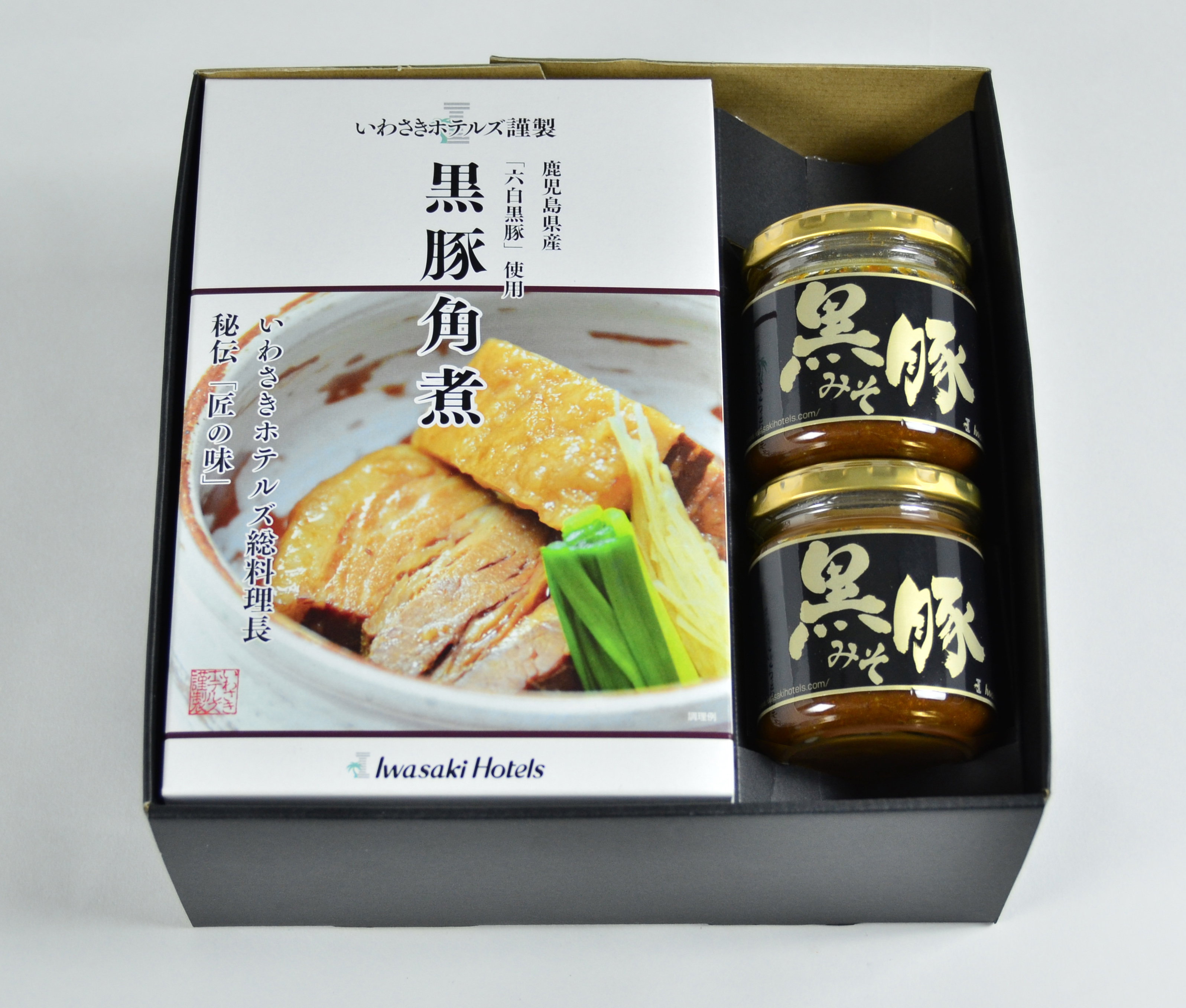 鹿児島　岩崎屋　いわさきや　黒豚角煮・黒豚みそセット
